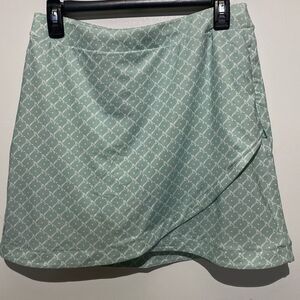 RLX Ralph Lauren Women's Green White Air Flow Printed Stretch Skort Size Medium